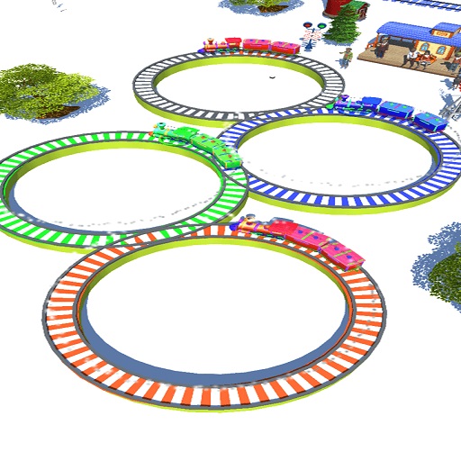 Низкополигональная гоночная игра на поезде